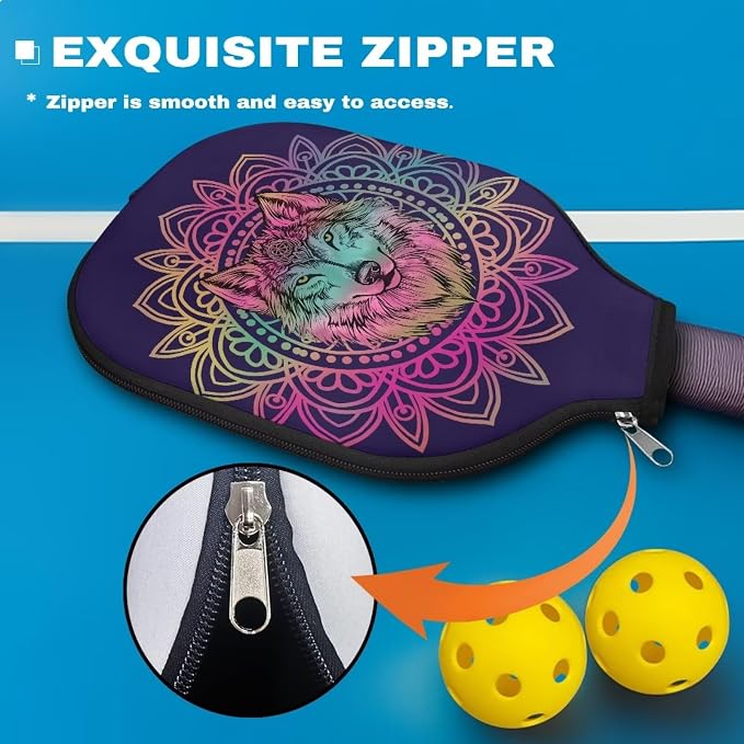 Blue Camo Corgi Pattern Print Pickleball Paddle Covers Only Paddles Holder Sleeve Fits Most Rackets