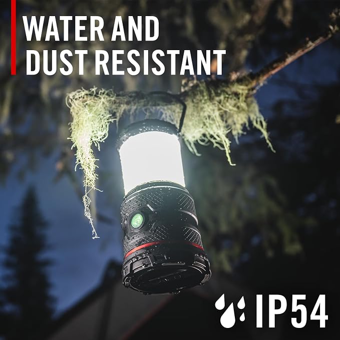 COAST EAL35R 1000 Lumen Voice-Controlled LED Emergency & Camping Area Lantern with Warm, Cool White, Day, Red & Red Flashing Mode, Power Bank Functionality - Desert