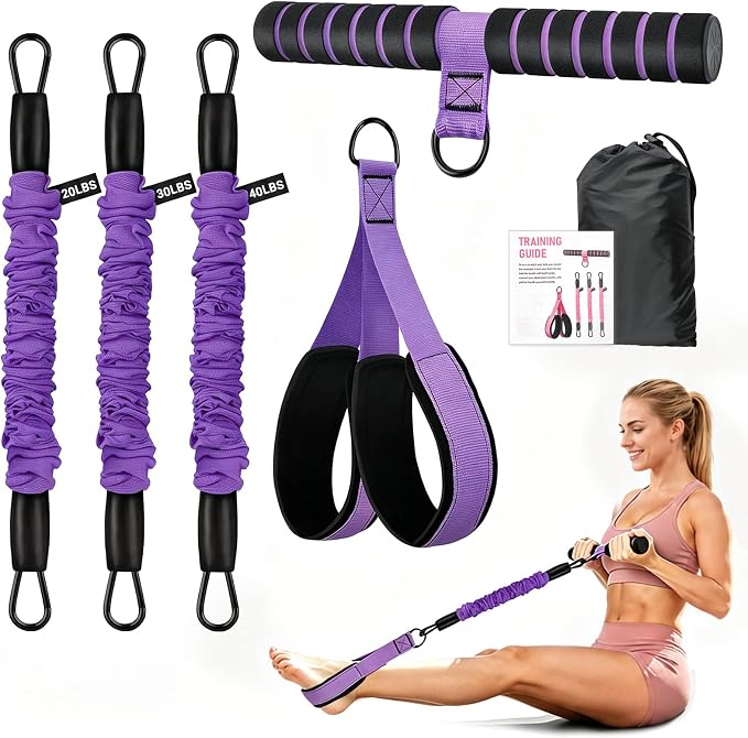 Pedal Resistance Bands with Handles, Adjustable Resistance Bands, Max 90Lbs