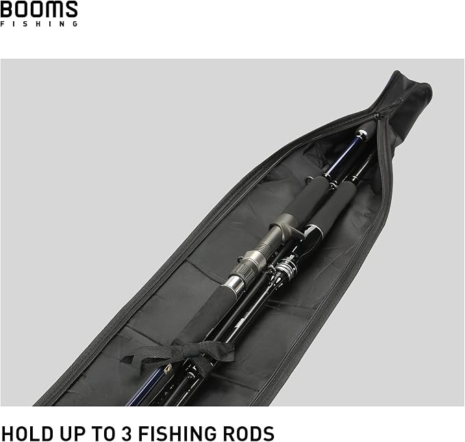 Booms Fishing PB3 Fishing Rod Case 6.4ft~7ft and RS3 Fishing Rod Wrap Pole Straps 9.6" 6pcs