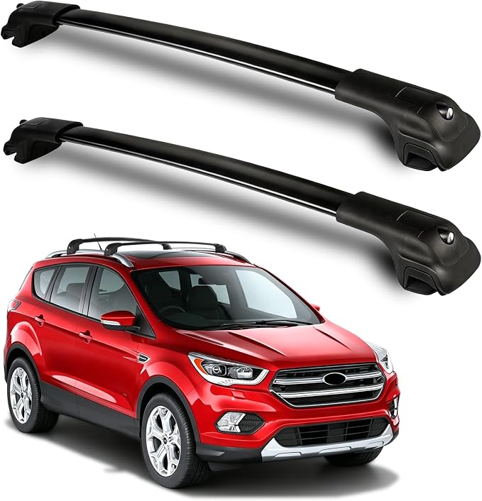 Roof Rack Cross Bars Compatible with Ford Escape 2013-2019, Heavy-Duty Aluminum Roof Crossbars, 260 LBS Load Capacity, Rooftop Cargo Carrier for Bike, Snowboard, Skis, Luggage