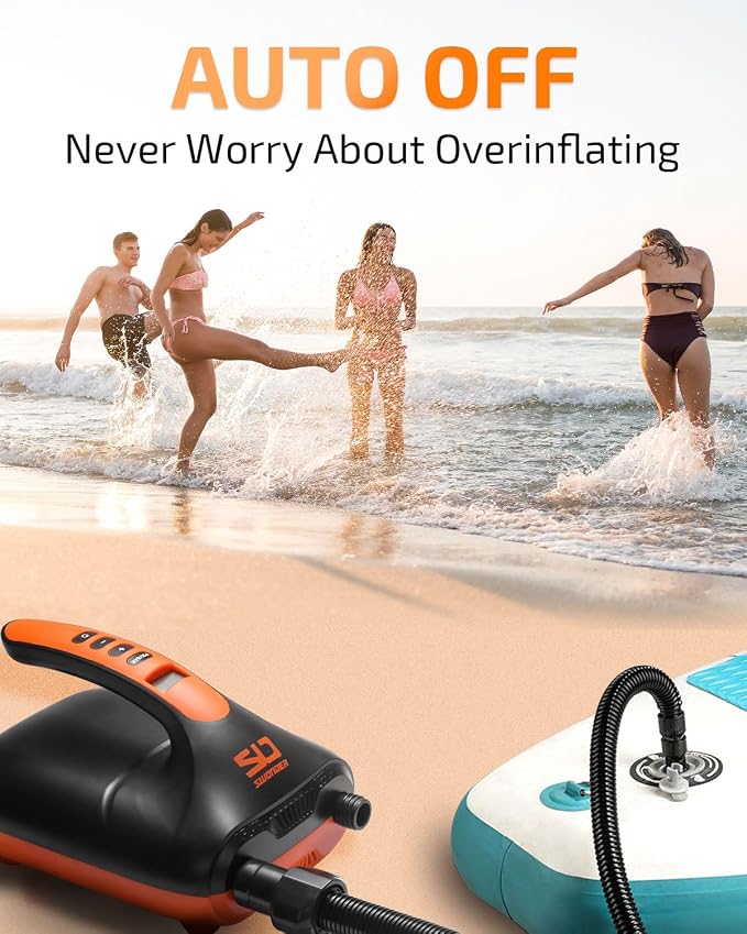Swonder 20PSI High Pressure Digital Electric Air Pump for Stand Up Paddle Board | Kayak | Tent, SUP Inflator with Intelligent Dual Stage & Auto-Off, Two Colors