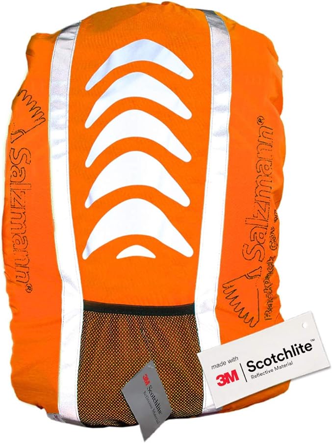 Salzmann 3M Reflective Backpack Cover | High Visibility, Waterproof & Weatherproof | Ideal for Cycling, Running & Hiking