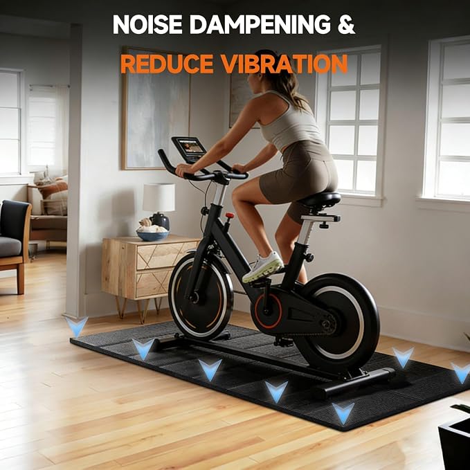 Stepwaver Treadmill Mat for Floor & Carpet Floors, 63" × 30", 0.25" Thick Non-slip Treadmill Mat for Carpet, Mat for Under Treadmill on Hardwood Floors for Bike, Elliptical, Treadmill