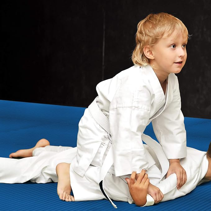 We Sell Mats 3/4 Inch Thick Martial Arts EVA Foam Exercise Mat, Tatami Pattern, Interlocking Floor Tiles for Home Gym, MMA, Anti-Fatigue Mats, 24 in x 24 in