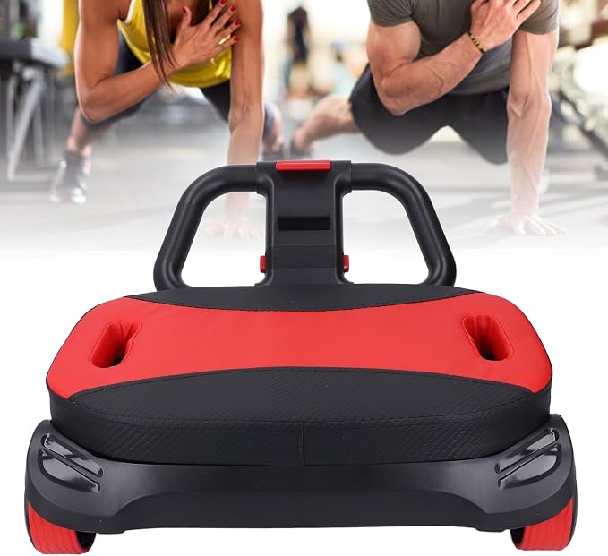 Wheel 4 Wheel Automatic Rebound Abs Workout Equipment with Elbow Support for Core Strength Training Home Gym Exercise 16x8.5x17 Inch