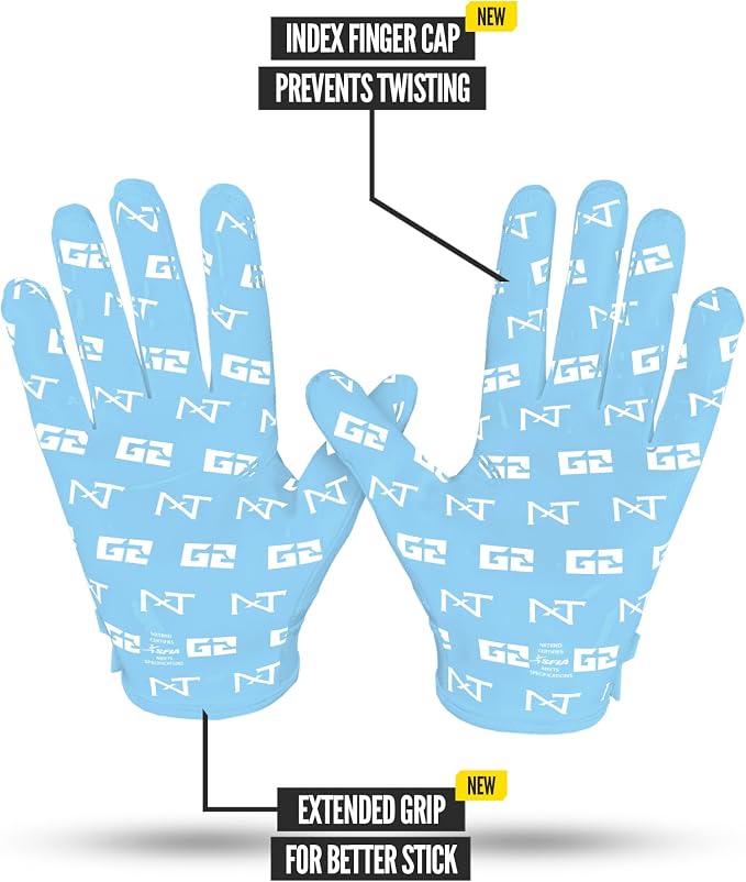 Nxtrnd G2 Pro Football Gloves, Men's Ultra Sticky Elite Receiver Gloves