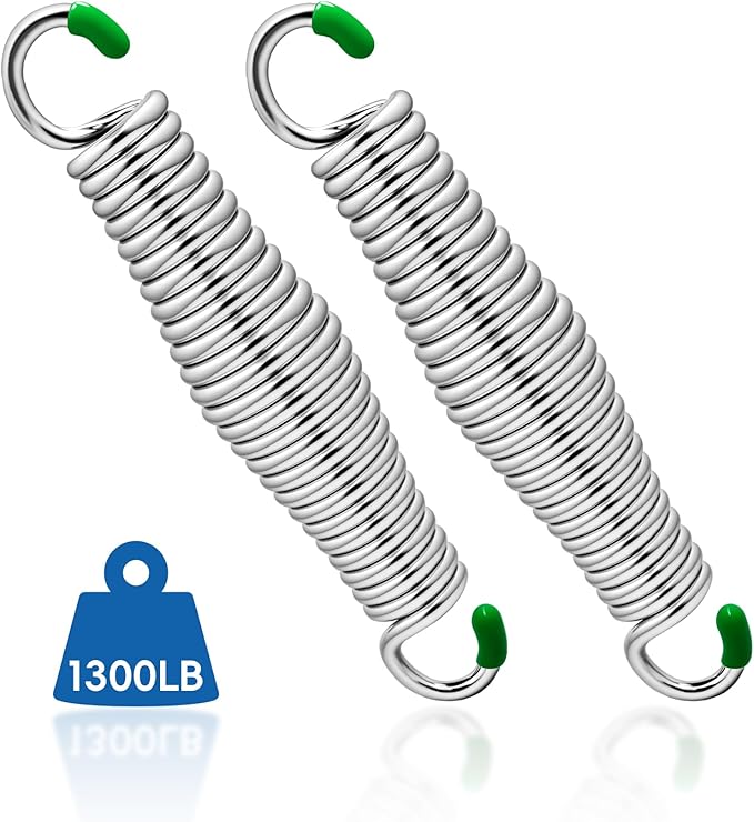 2 Pack Premium Porch Swing Springs,1300 LB Heavy Duty Springs, Rust Resistant Swing Springs, Spring for Swing Hammock Hanging Chair Spring for Hammock Spring,Porch Swings