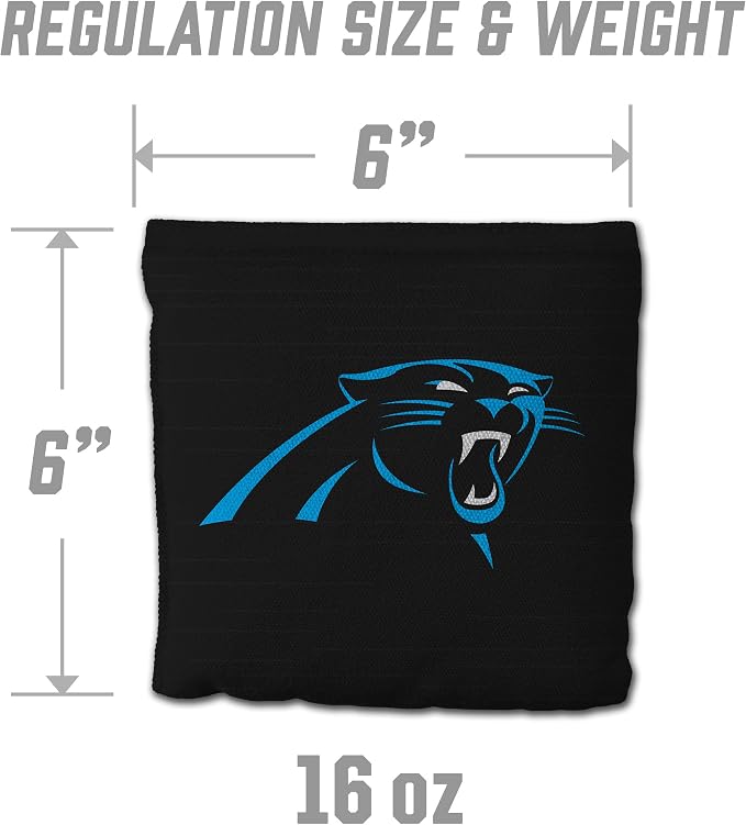 YouTheFan Officially-licensed NFL Set of 8 Cornhole Bags - All Weather Dual Sided Slide & Stop - regulation size