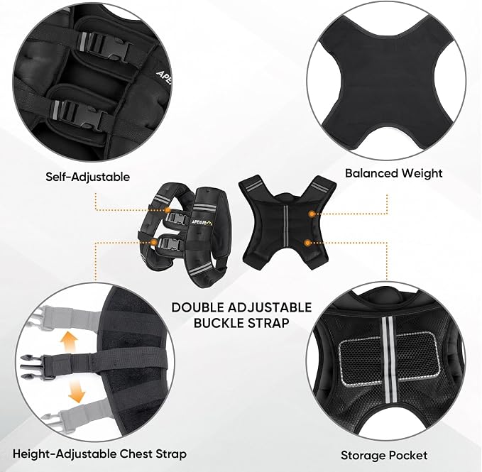 APEXUP Weighted Vest Men Women, Weight Vest for Women Workout Equipment for Strength Training Running