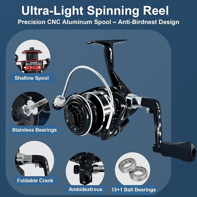 Fishing Rod, 6.9ft 2Pcs Telescopic Fishing Pole Set, Spinning Rod and Reel Combo with Carrier Bag Freshwater Fishing Rod and Reel Combos Kits Fishing Gear