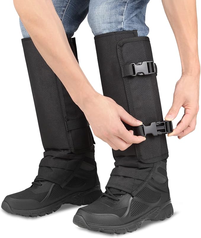 UIIHUNT Snake Gaiters, Waterproof Snake Chaps Snake Gaiter for Men Women, Adjustable Snake Bite Protection Snake Guards