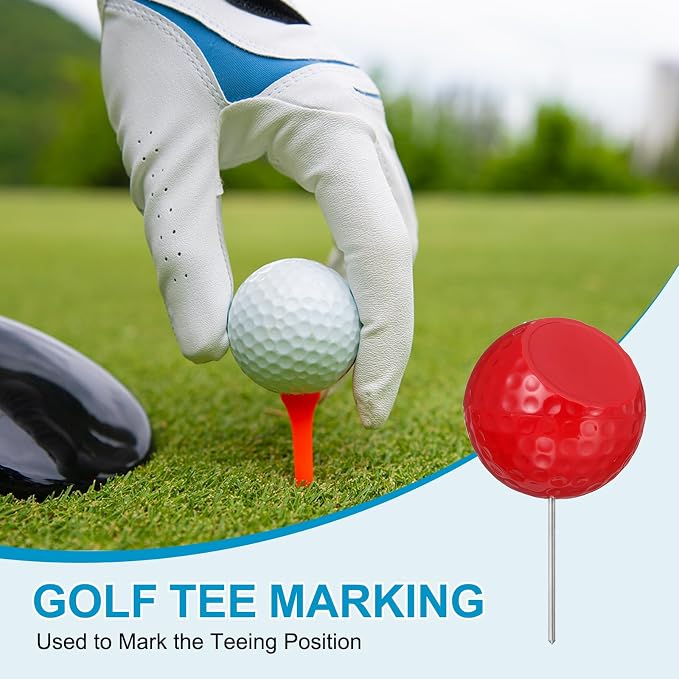 Golf Tee Markers, Plastic Position Ball Markers, Golf Ball Marker-Fitting for (Driving Range Boundary Markings/Area Markings)