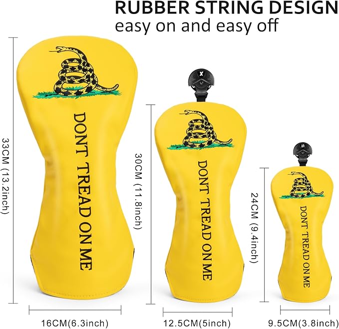 Fun Golf Club Head Covers 4 Models Available 1pc or 3pcs Driver Headcover, 3 5 Fairway Wood Head Cover, Rescue Hybrid Headcovers