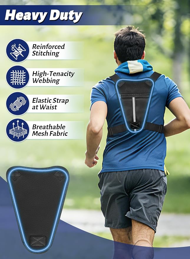 Chest Bag for Men Women, Lightweight Utility Running Chest Pack for Sports with Phone Holder for Sports Workout Jog