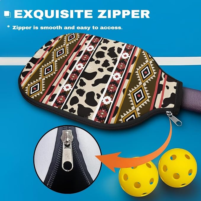 Pickleball Paddle Covers Only for Men and Women Zipper Closure Protection and Decoration