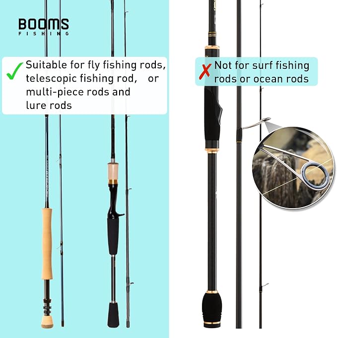 Booms Fishing PB3 6.3ft~7ft Expandable Fishing Rod Carry Case (Rod-Only, No Reel Space) – Portable Foldable Rod Bag with Padded Protection & Two-Way Zippers, Store Up to 2~3 Fishing Poles