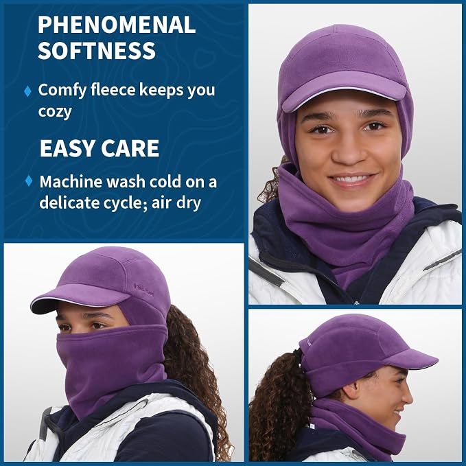 TrailHeads Micro Fleece Neck Warmer and Ponytail Cap