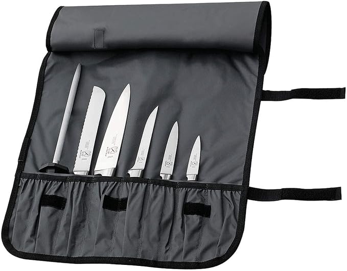 Mercer Culinary 7-Pocket Knife Roll, Black