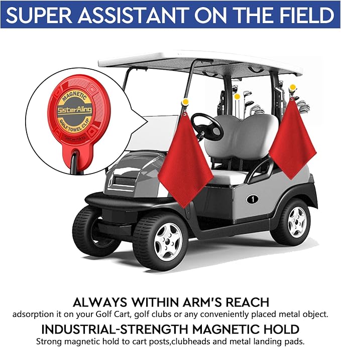 Water Telescopic Golf Ball Retriever and Magnetic Clip for Golf Towel