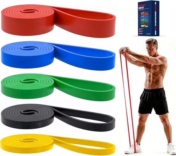 Pull Up Bands, Resistance Bands Set, Exercise Workout Bands for Men & Women, Ideal for Body Stretching, Physical Therapy and Muscle Training