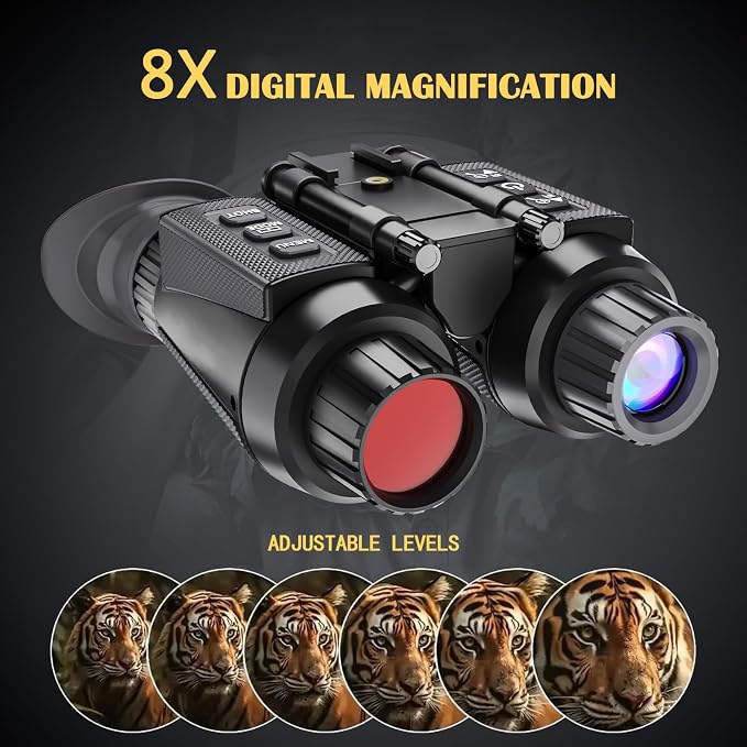Night Vision Goggles Head Mounted 4K Rechargeable 1312FT Digital Infrared Night Vision Binoculars 8X Digital Zoom Night Vision Scope Can Save Photos/Videos,Lncluding 32GB SD Card (Basic)