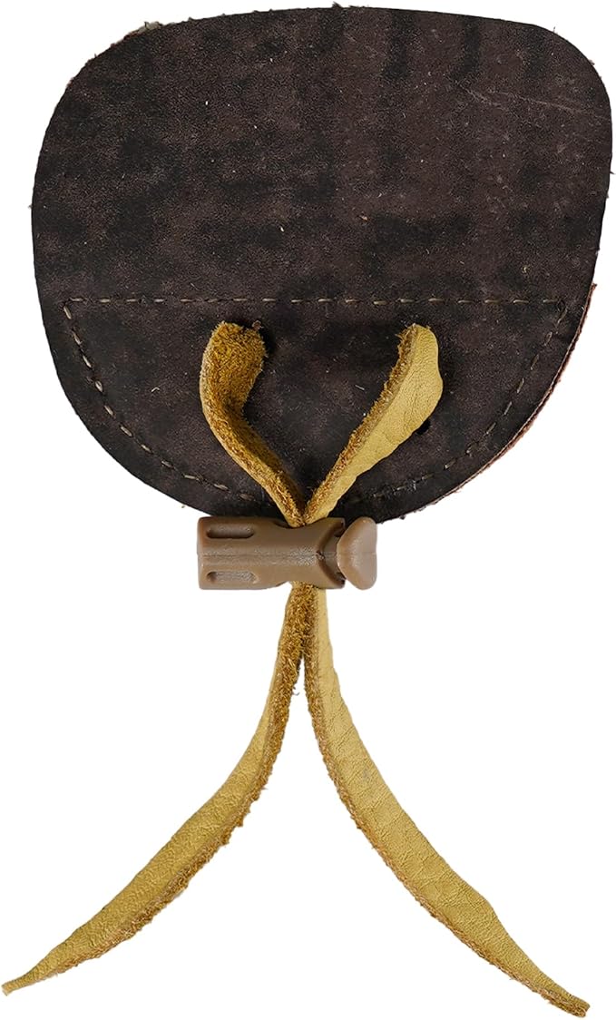 Hornet 3-Under Bison Tab – Handmade Leather Finger Tab for Traditional Archery, USA Made - Available in Medium, Large, Left and Right Hand