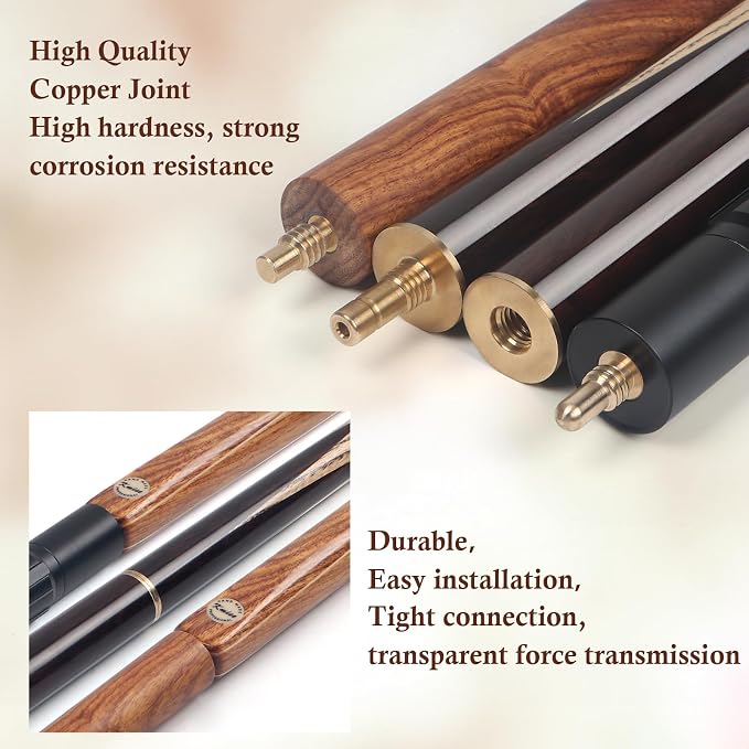 Kmise 57 inch Pool Cue, 19oz Cue Stick with 9.5mm Professional Tip, Handcraft, Made of Chacate Preto Wood, Bar or House Use for Men or Women, Pool Sticks for Adults