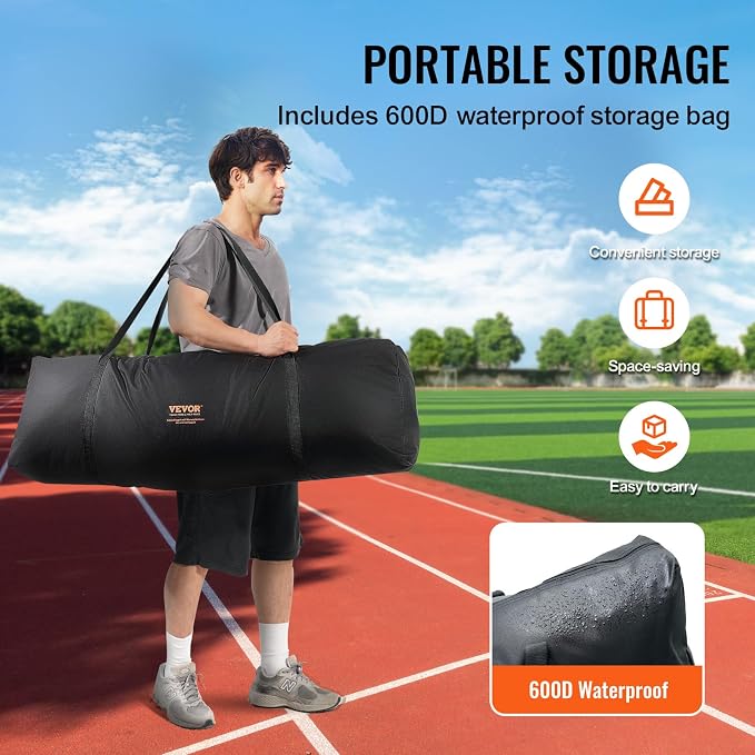 VEVOR Batting Screen - Baseball & Softball Protector with Carry Bag & Ground Stakes, Pitching Net for Pitchers Protection
