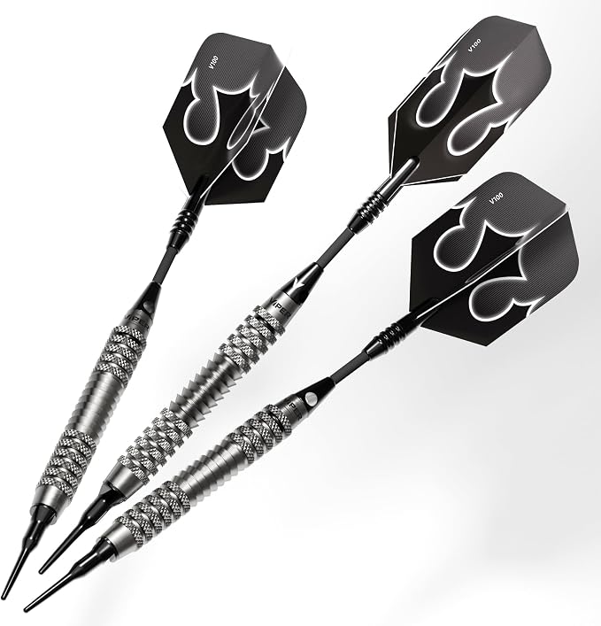 Viper Shot King Soft Tip Darts, 80% Tungsten 20 Grams, Professional Darts Plastic Tip Dart Set for Electronic Dartboard, Includes Nomad Case and Dart Accessories