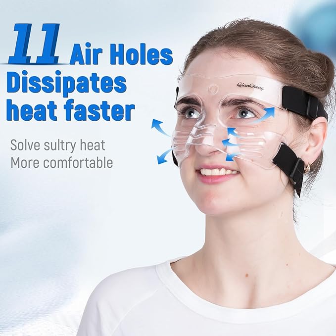 Nose Guard Face Shield for Broken Nose for Women Teenagers, Protective Face Mask L5 Medium Size with Padding, QC-L5-M
