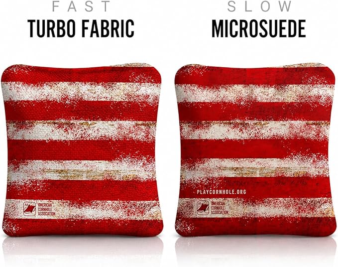 ACA Synergy Pro Professional Cornhole Bags Dual Sided Regulation 6x6 Set of 4 Vintage Flag