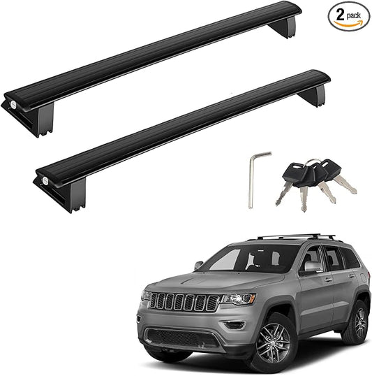 Roof Rack Cross Bars Compatible with 2011-2021 Grand Cherokee with Grooved Side Rails, Luggage Carrier CrossBars for Rooftop Cargo Luggage Kayak Bicycles Canoe with Grooved Side Rails
