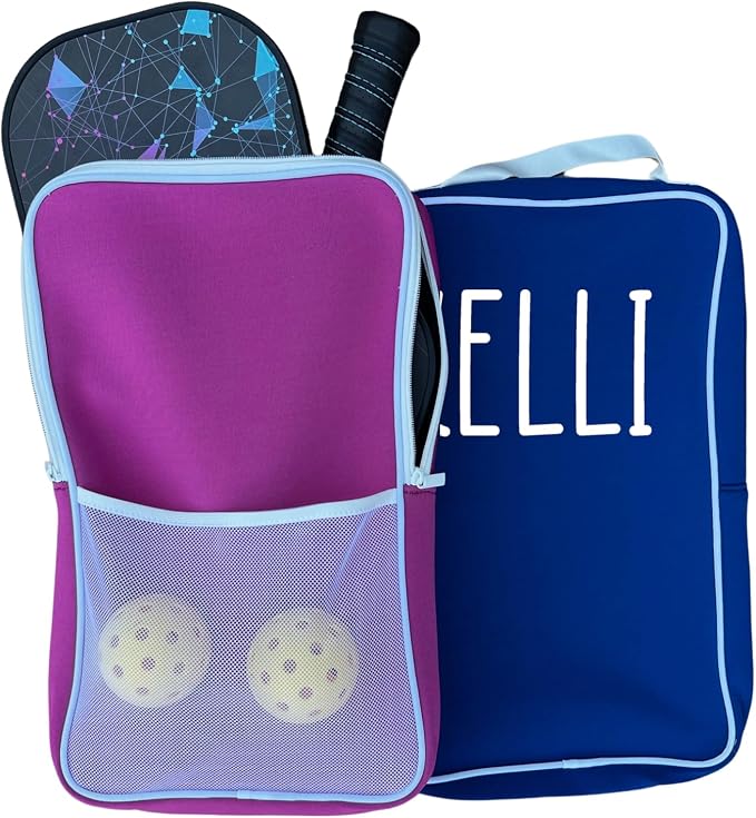 Rocket Bug Personalized Pickleball Paddle Bag - Racket Cover - Sport Gift - Custom