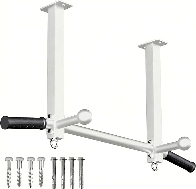 Ceiling Mount Pull Up Bar for Garage/Basement/Rafter - Heavy Duty 800LBS Adjustable Height Multi-Grip Chin Up Bar,Ceiling Joist/Beam