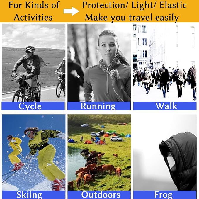 VAJOOCLL Faraday Gaiter Effective Shielding Fluctuation Shields Cellular, WiFi,Scarf Scarf Protect Brain, Face and Neck (Black) (Faraday Gaiter-B)
