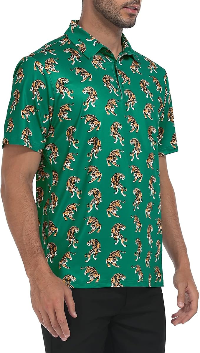 LRD Golf Shirts for Men UPF 50 Moisture Wicking Short Sleeve Polo Shirt