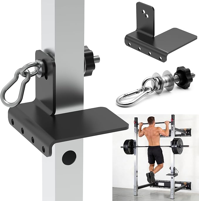 Heavy-Duty Power Rack Attachments, Quick-Install Home Gym Accessories for 2x2, 2x3 & 3x3 Power Racks, Fits 1/2", 5/8" & 1" Holes