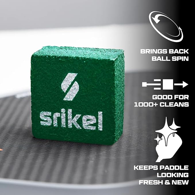 Pickleball – Paddle Cleaner Eraser with Carrying Storage Case, Premium Carbon Fiber Pickle Ball Racket Cleaner, Fast & Easy Rubber Eraser Removes Ball Residue, Dirt & Scratches