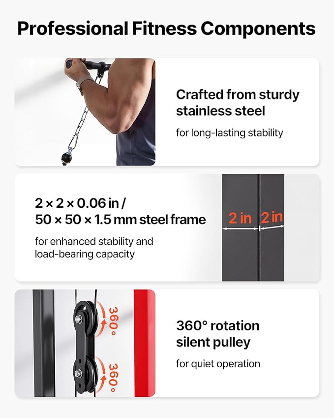 VEVOR LAT Pulldown Attachments, Cable Machine Rowing T-bar V-bar Tricep Pull Down Bar, Back Strength Training Rubber Coated Handle Grip, Bicep Curl Tricep LAT Pulldown Bar for Home Gym Fitness