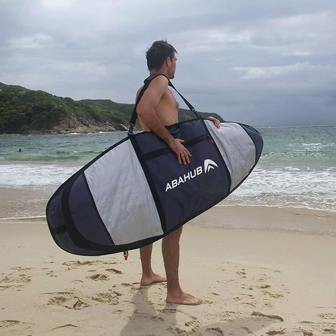 Abahub Premium Surfboard Travel Bag, Foam Padded Surf Board Cover, Shortboard Carrying Bags for Surfing, Outdoor, Airplane, Car, Truck,Size 6'0, 7'0, 7'6, 8'0, 8'6, 9'0, 9'6, 10'0