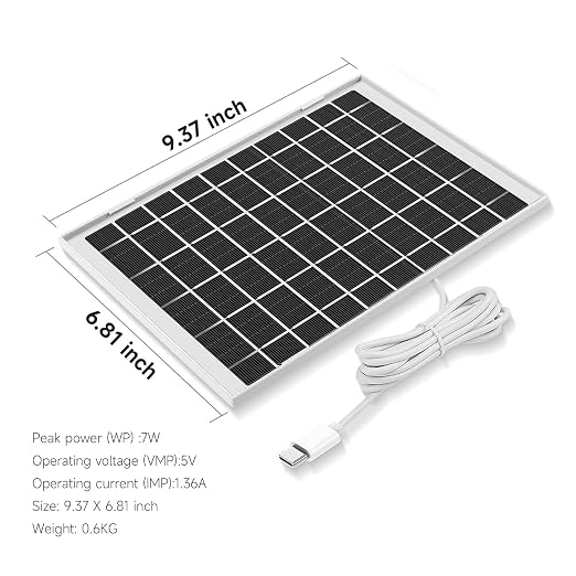4-Pack Solar Panel Camera Charger Fit for eufyCam, eufyCam E eufyCam 2 eufyCam 2 Pro, eufyCam 2C, eufyCam 2C Pro, SoloCam (E20/E40/L20/L40/S40), or 4G LTE Starlight Camera Micro USB Type-C 10FT Cable