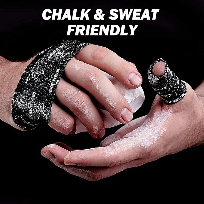 WARM BODY COLD MIND 1.85" Weightlifting Thumb Tape - Hook Grip Tape for Powerlifting, Cross Training, Gym Tape, Workout, Weight Lifting Tape, Athletic Finger Wrap (Mix V2 3 Rolls)
