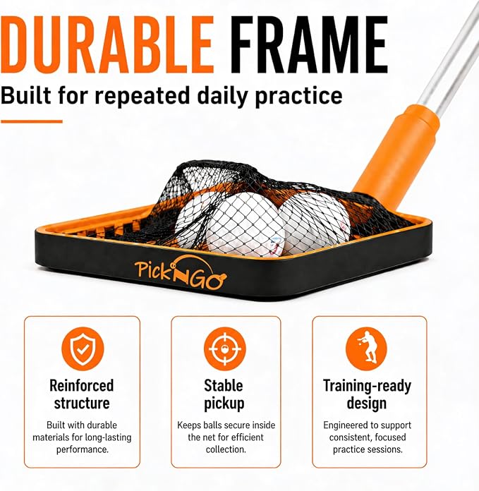 PICK 'N GO Table Tennis Ball Picker - Rapid and Efficient Ping Pong Retrieval Tool - Safe and Easy to Use Table Tennis Accessory for Players and Coaches