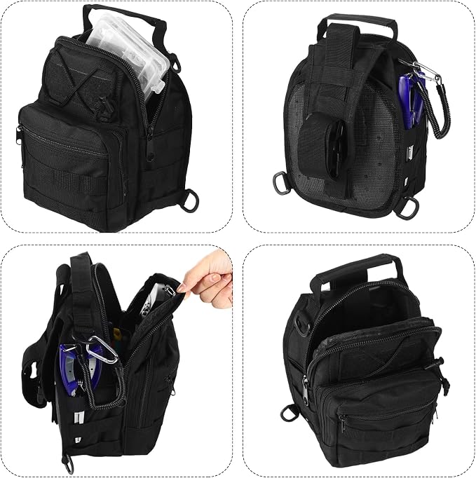Gemscream 393 Pcs Fishing Tool Kit Fishing Backpack with Tackle Boxes Included Pliers Gear and Equipment Bait Rigs Fish Lip Gripper Lure Gear Kit Fish Hooks Remover Tools