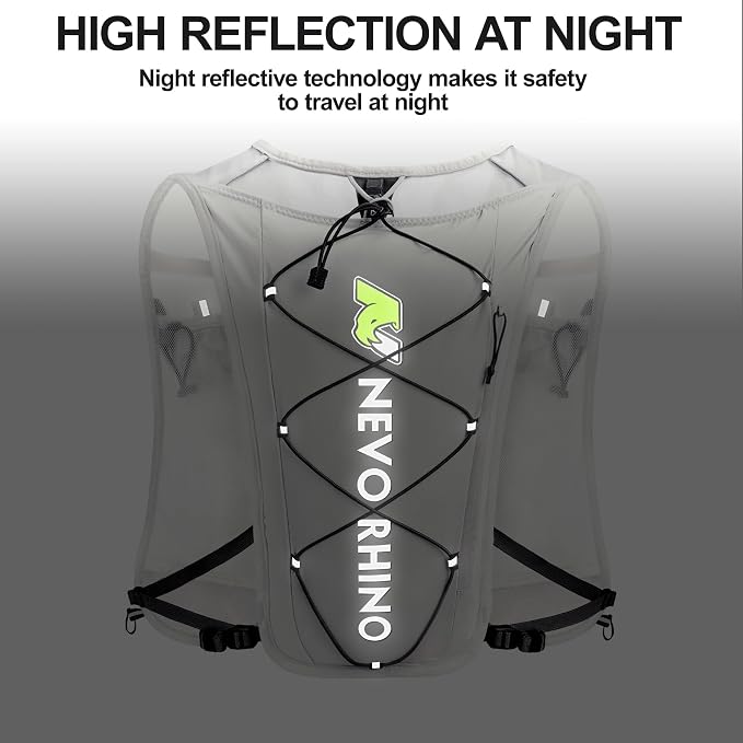 Waterproof Running Vest, 5.5L Breathable Running Hydration Vest with 1.5L Water Bladder, Water Vest for Hiking, Trail Marathon Race, Ideal for Women and Men