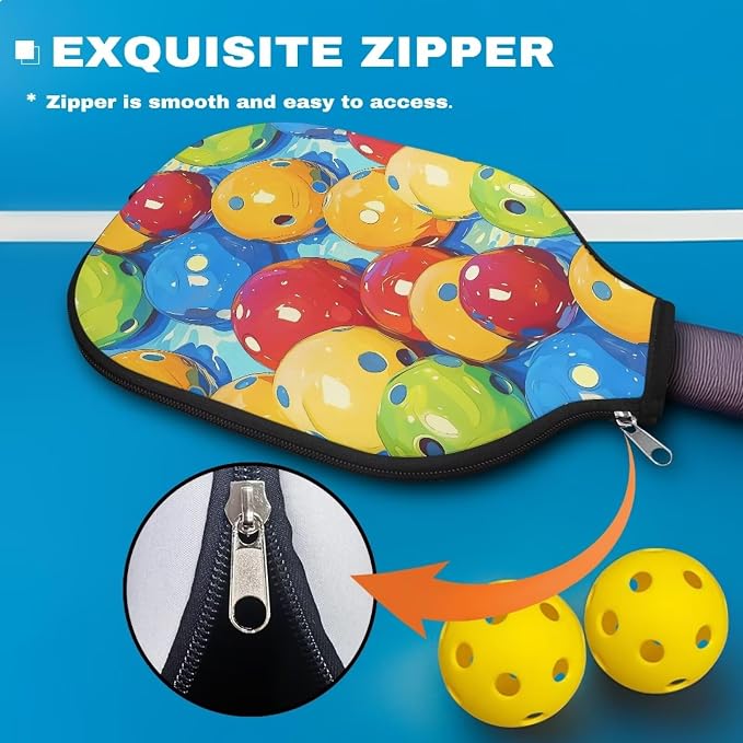 Blue Camo Corgi Pattern Print Pickleball Paddle Covers Only Paddles Holder Sleeve Fits Most Rackets
