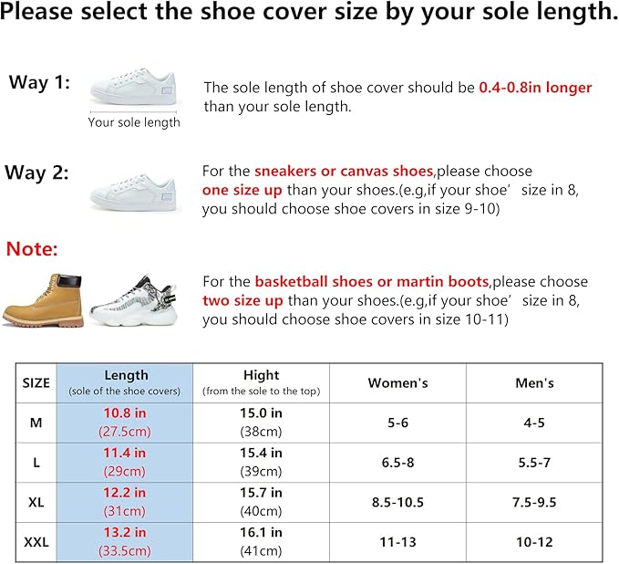 Waterproof Rain Boot Shoe Cover with Reflector Reusable & Foldable