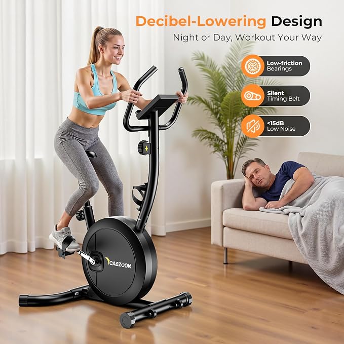 Exercise Bike Stationary Bikes for Home Adjustable Indoor Cycling Bike Magnetic Resistance Workout Bike Exercise Machine with Multi-Function Comfortable Seat, LCD Monitor, 264LBS Black