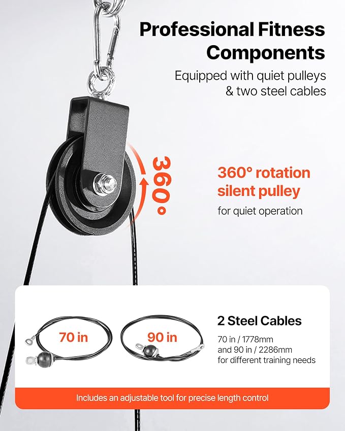 VEVOR LAT Pulldown Attachments, Cable Machine Rowing T-bar V-bar Tricep Pull Down Bar, Back Strength Training Rubber Coated Handle Grip, Bicep Curl Tricep LAT Pulldown Bar for Home Gym Fitness